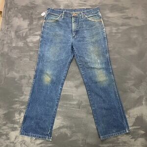 Vintage Wrangler jeans mens 34x28 blue‎ 1990s boot zip 936PWD